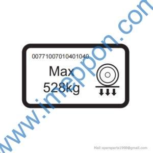 00771007010401040 The wheel load is marked as 528kg for ZOOMLION parts