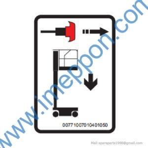 00771007010401050 Emergency lowering label for ZOOMLION parts