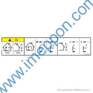 00771007010401080 Manual operation force and 230kg load marking(Outdoor) for ZOOMLION parts